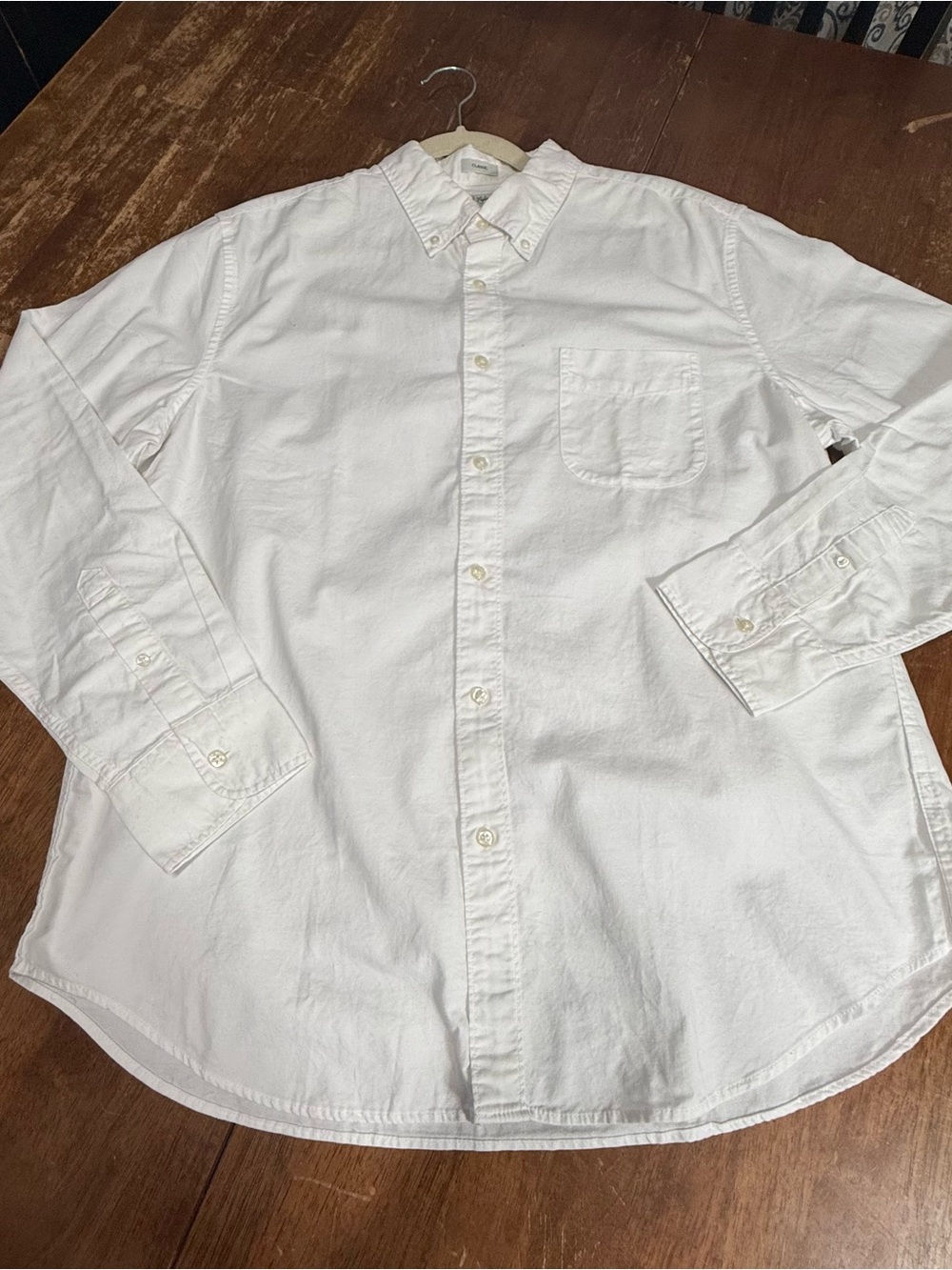 J.Crew Broken-In Oxford Shirt Men’s Large White Classic Button Down 100% Cotton